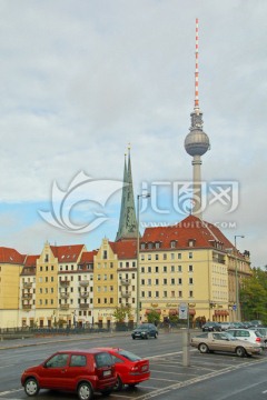 柏林电视塔和尼古拉教堂
