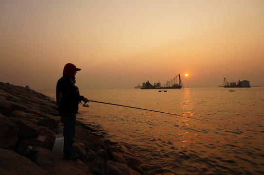 海上夕阳