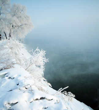 雾凇岛雪景