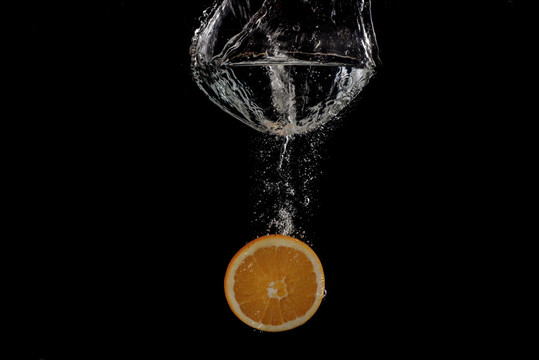 橙子落水