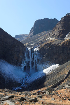 吉林长白山雪瀑