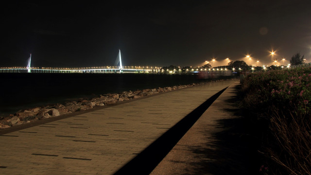 深圳湾大桥与深圳湾公园