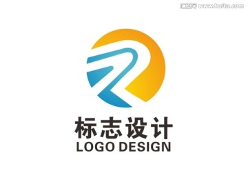 R字母logo设计