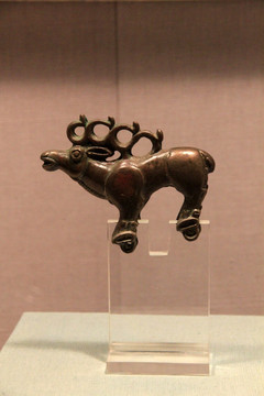 甘肃省博物馆古文物青铜大角鹿