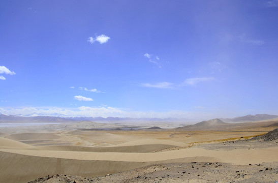雅鲁藏布江源头马泉河边的沙漠