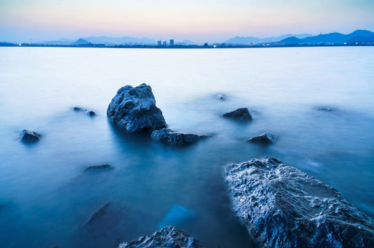 江 江水 钱塘江 日落