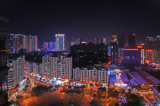 夜景 城市 建筑群