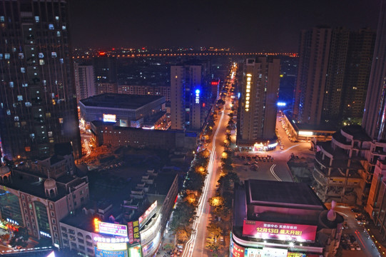 夜景 城市 建筑群