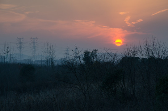 夕阳田野