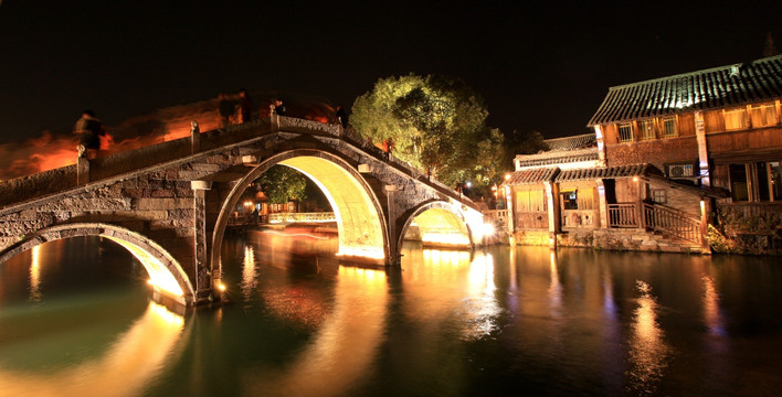 乌镇西栅夜景