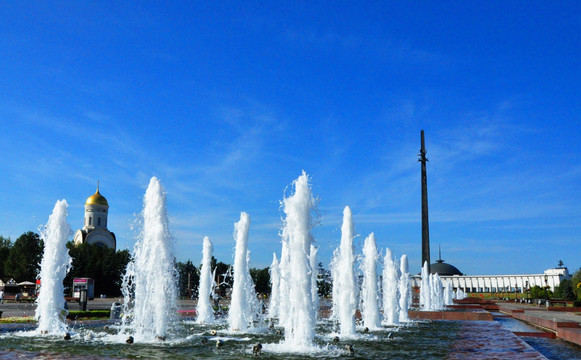 俄罗斯莫斯科胜利广场喷泉