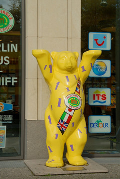 柏林街景 柏林熊街头雕塑