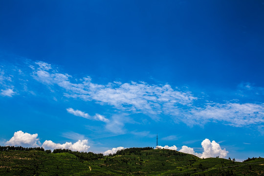 安顶山的天空 浙江 杭州 富阳