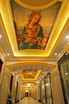 酒店壁画 古典壁画 欧式壁画