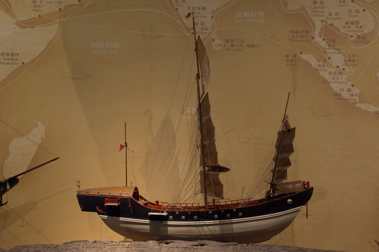 明清广船模型