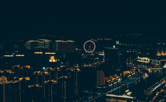 天津桥梁工程道路夜景