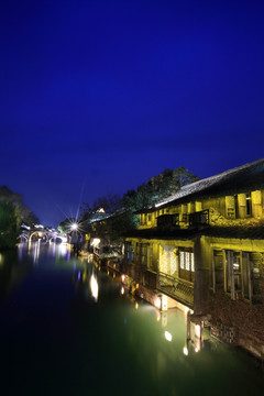 乌镇西栅的夜景