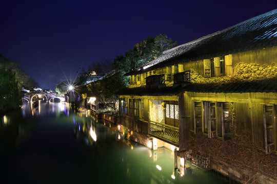 乌镇西栅夜景