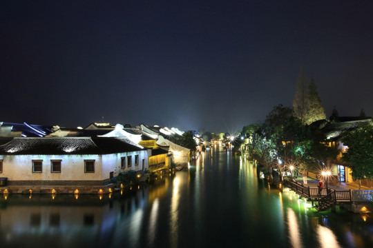 乌镇西栅的夜景