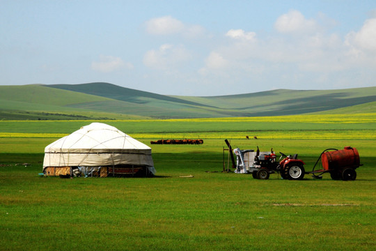 草原蒙古包 游牧人家