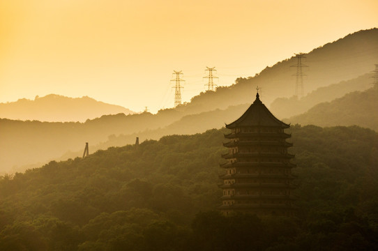 六和塔 黄昏