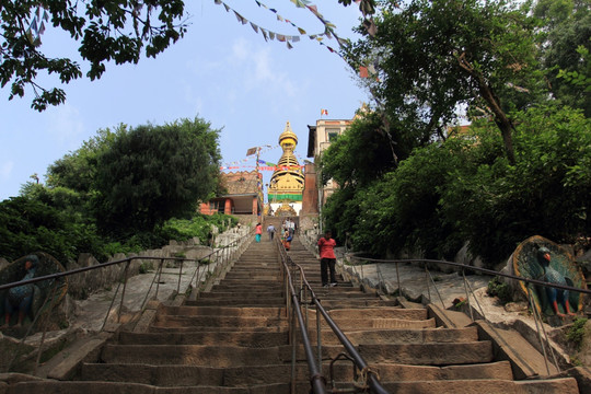 尼泊尔猴庙大佛塔