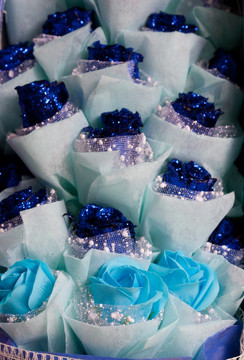 蓝玫瑰花 花束