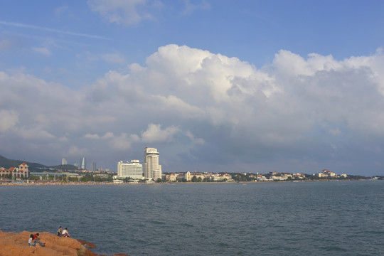 青岛湾海滨城市建筑风光
