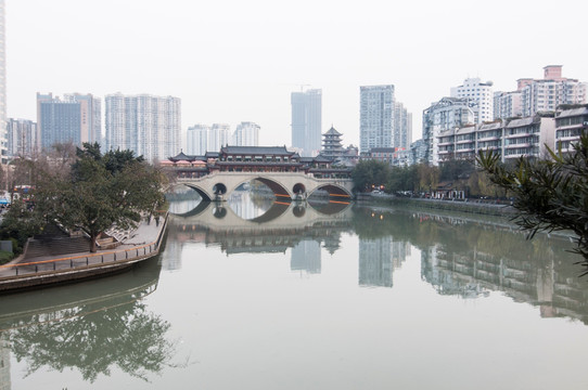 成都安顺廊桥全景
