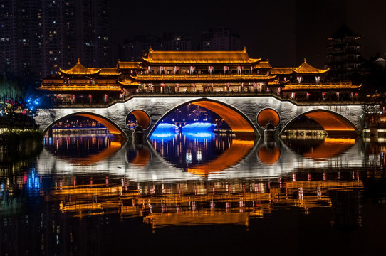 成都九眼桥夜景
