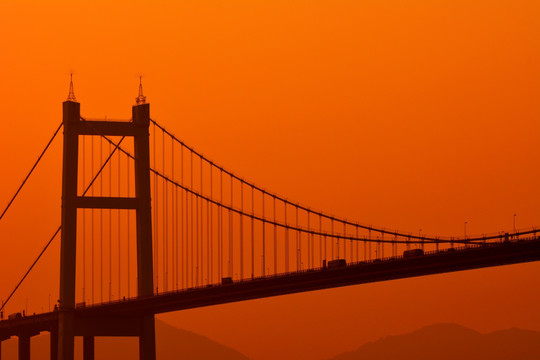 夕阳 大桥