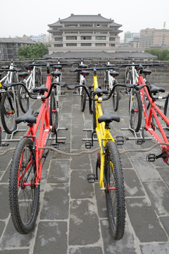 西安明城墙自行车