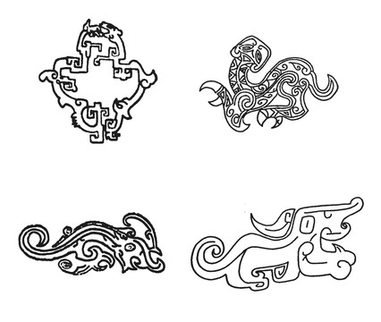 中国龙纹 古玉器装饰纹