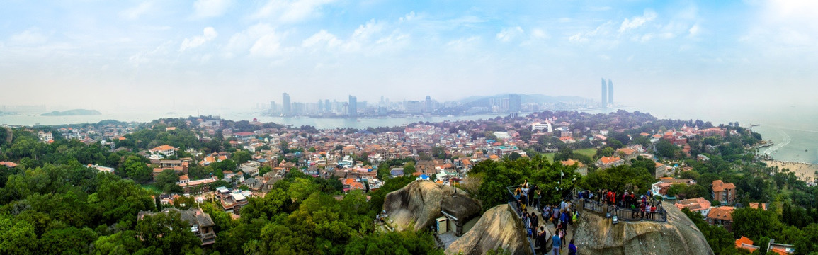 鼓浪屿与厦门全景图日光岩顶