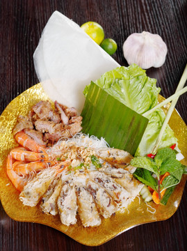 越南米粉 鲜虾 春卷