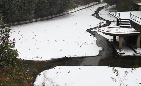 雪 古建筑 历史遗迹 风景区