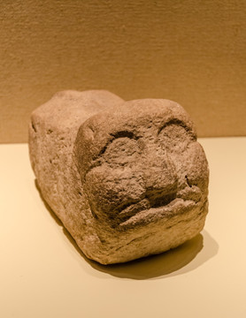 石雕美洲豹坐像 玛雅石器