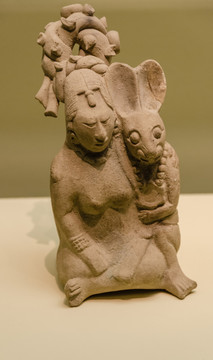 月亮女神陶像 玛雅陶器