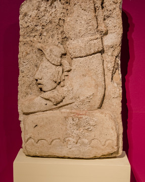 玛雅石雕杂技艺人像 玛雅石像