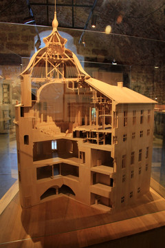 瑞典古建筑艺术监狱城堡模型