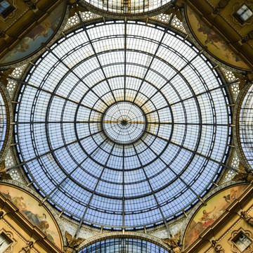 意大利米兰商业街玻璃天花穹顶