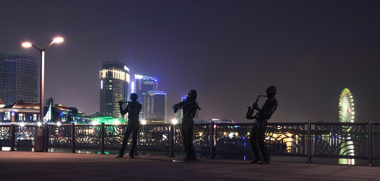 苏州金鸡湖夜景