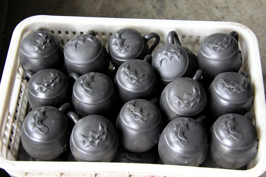 工艺茶壶  砂器  黑砂 紫砂
