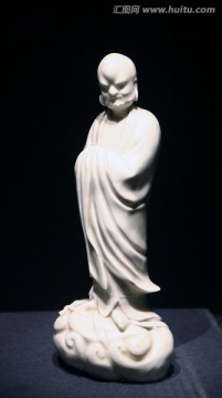 明代德化窑白釉达摩像