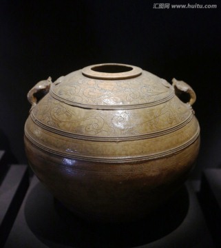 西汉青釉原始瓷罐