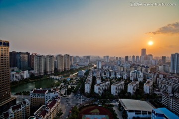 鸟瞰南宁城市风光