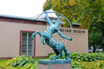瑞典风光风景人头马铜雕塑