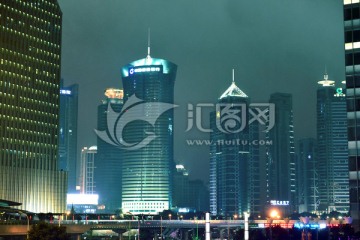 上海外滩雾霾夜景