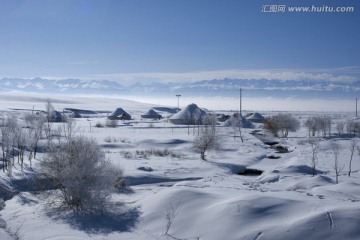 冬季牧场 风雪天山路