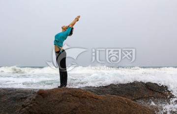 海边瑜伽